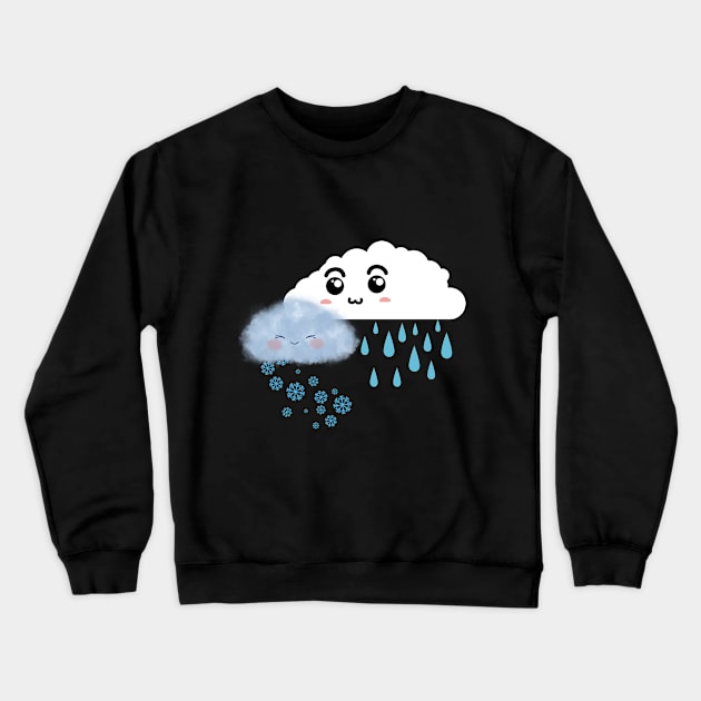 Snow and rain Crewneck Sweatshirt by simple.seven